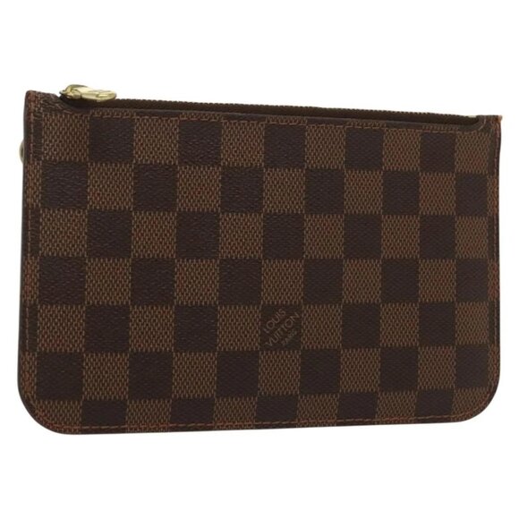 LOUIS VUITTON Damier Ebene Neverfull PM Pouch LV Auth 134681 - Picture 1 of 16